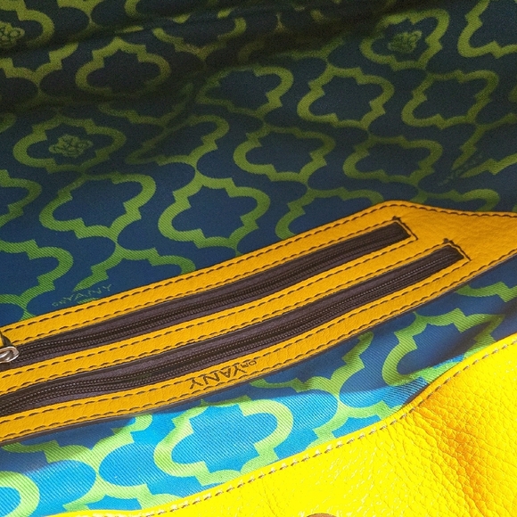 orYANY Yellow and Blue Geometric Shoulder Bag - Picture 12 of 16